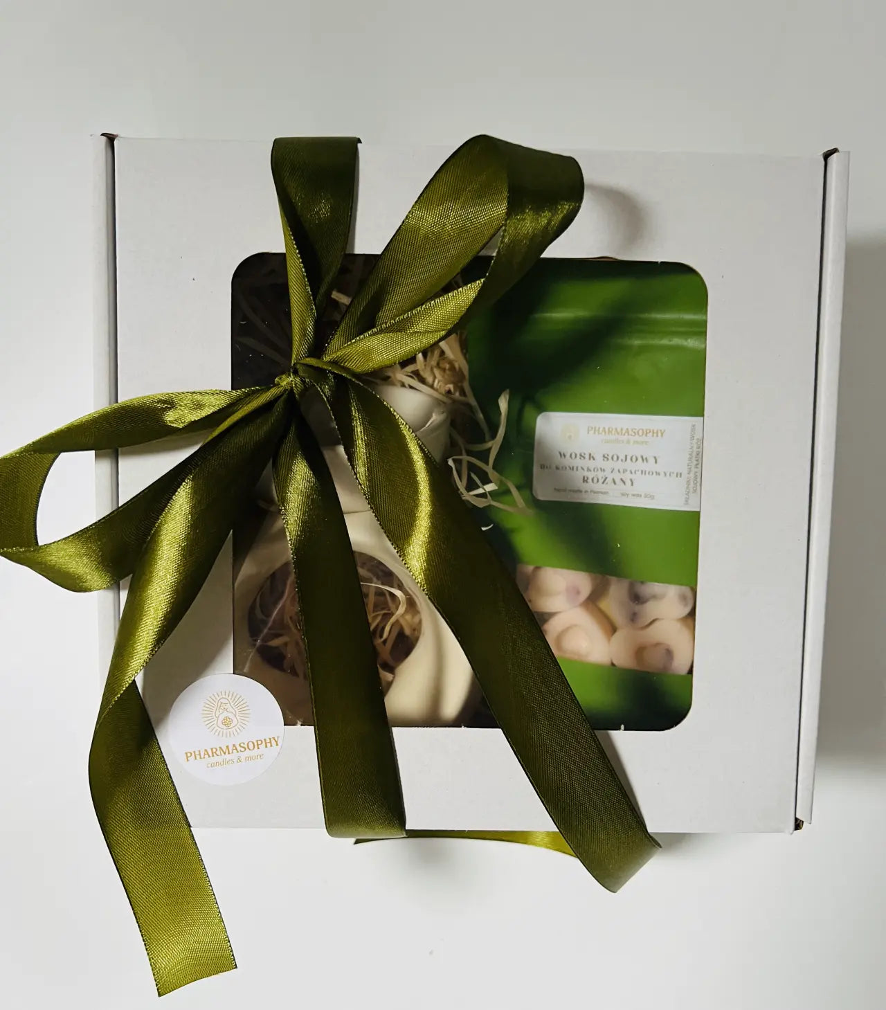 Zestaw prezentowy kominek z woskami
