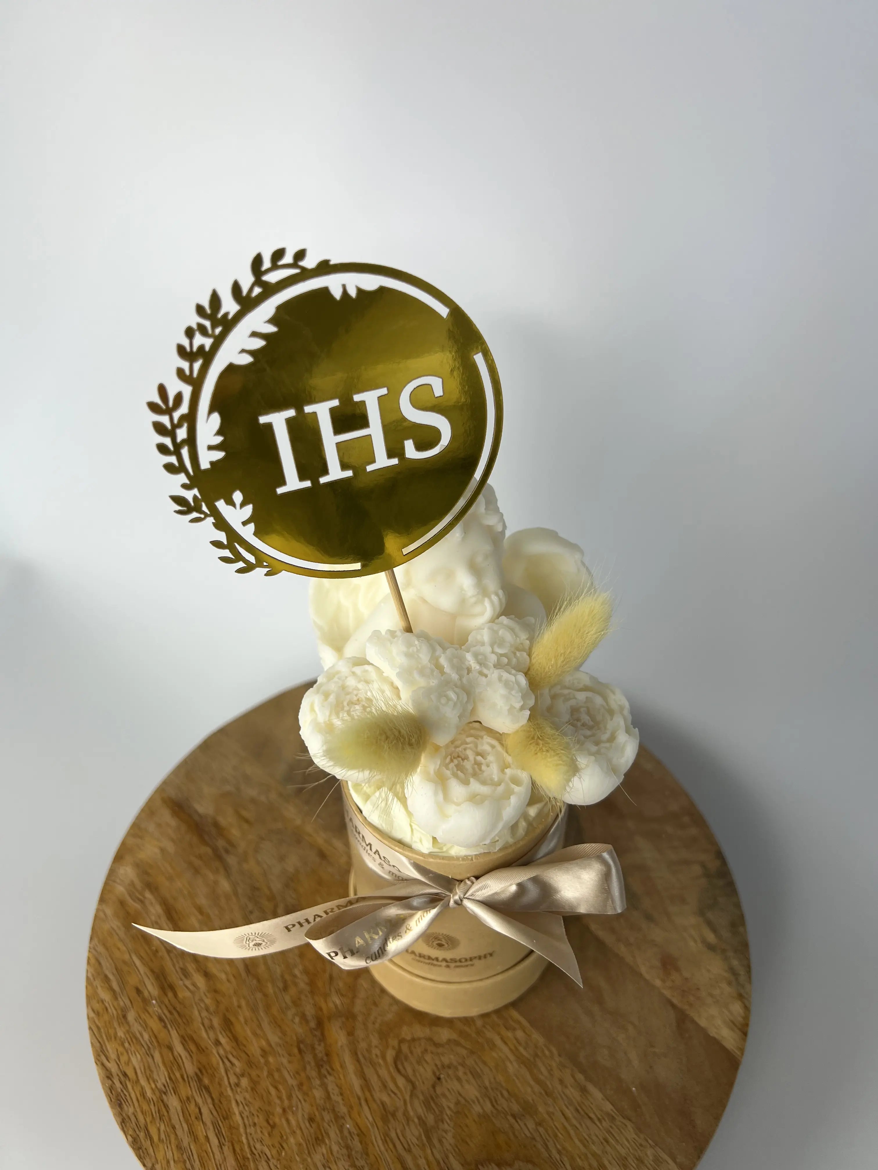 Candle box Anioł w piwoniach mini