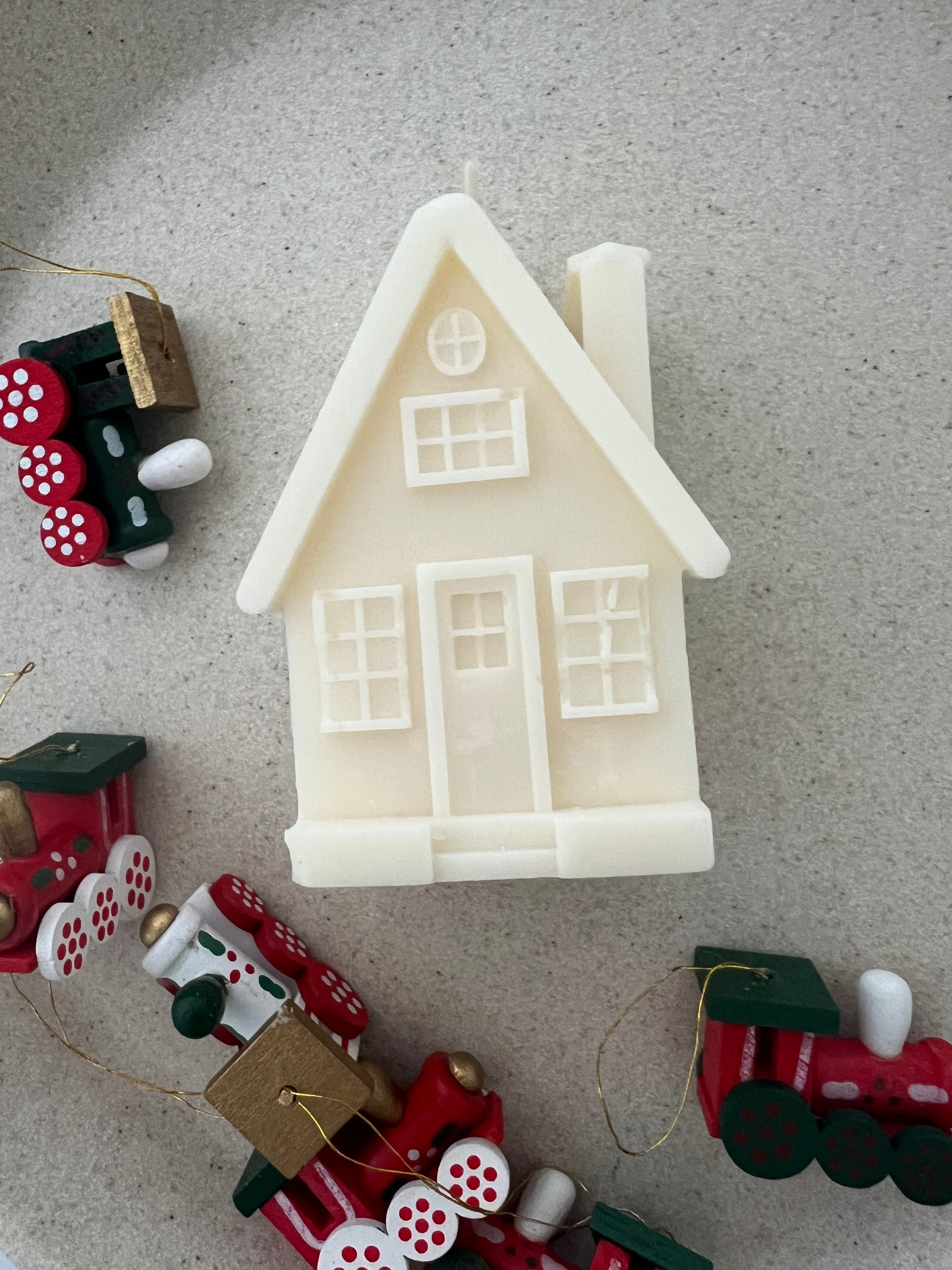 Świeca sojowa świąteczny domek